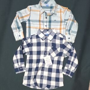Rugged Butts Plaid Kids Button Down Shirt 3T